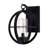 Sudarshan 11.5"H Globe Black Transparent Glass Outdoor Wall Light