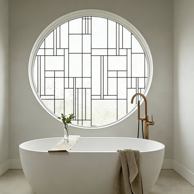Static-cling Window Film Geometric Privacy Window Sticker