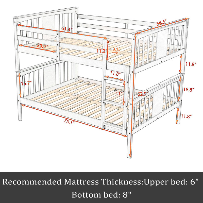 Debraha Kids Full Over Full Bunk Bed, Espresso