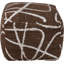Swirl Brown Upholstered Outdoor Ottoman