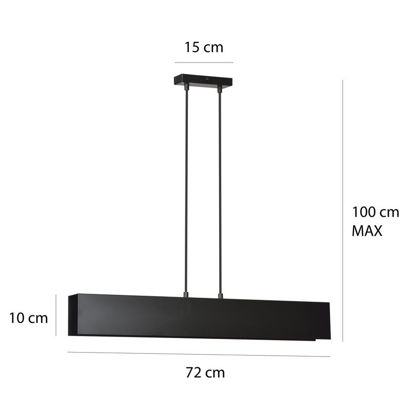 Zio 3 - Light Kitchen Island Pendant, Black