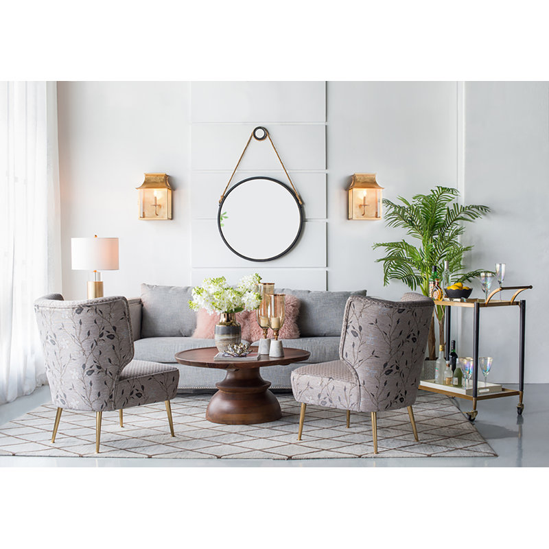 Vase de table en verre Lusture / or doux 18,7 po