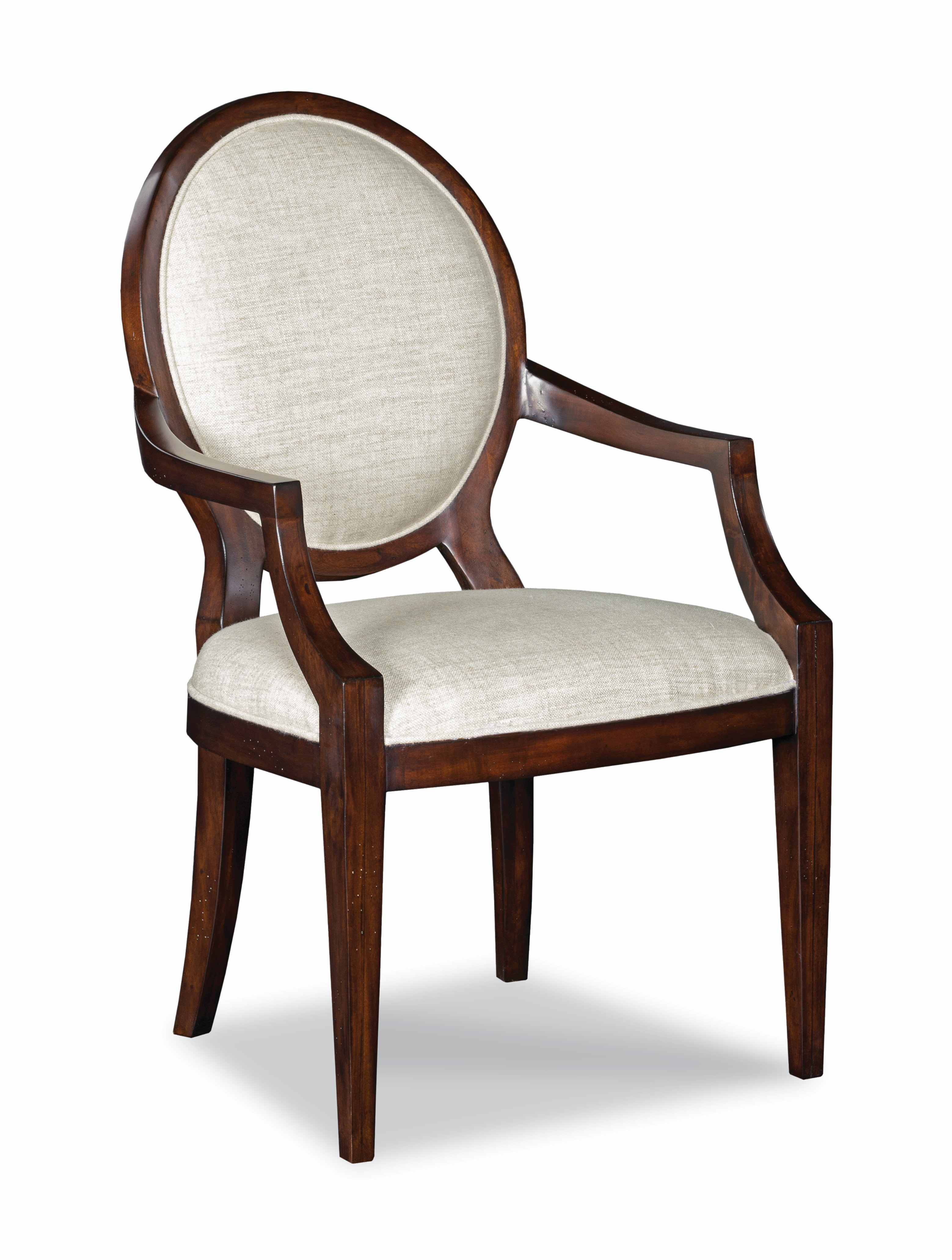 Jahidur King Louis Solid Wood Back Arm Chair (Set of 2) Gracie Oaks Frame Color: Natural, Upholstery Color: Brown