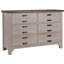 Commode double 6 tiroirs avec miroir Erving-505364093