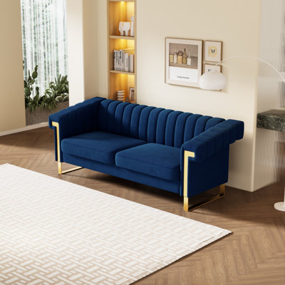 Natashah Fabric 83.96'' Reception Sofa