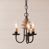 Lustre traditionnel / classique à 3 lumières de style bougie Steinman