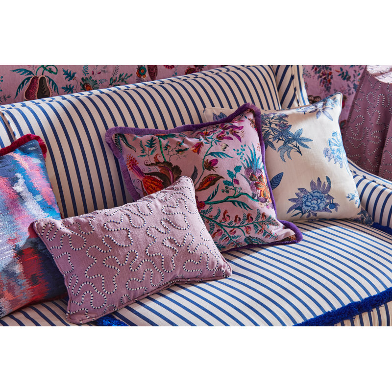 Ribbon Stripe Fabric, Lapis