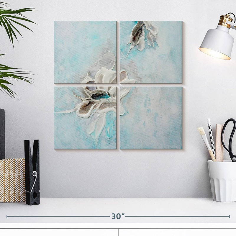 Dans la mer turquoise II, H 18 po x l 18 po