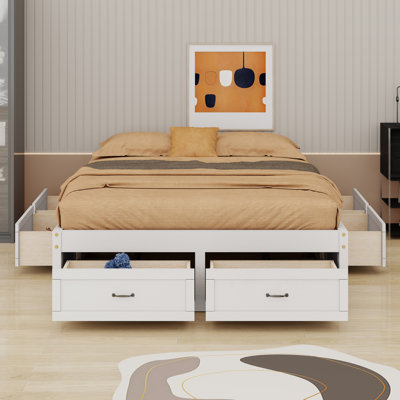 Platform Bed with 6 Drawers