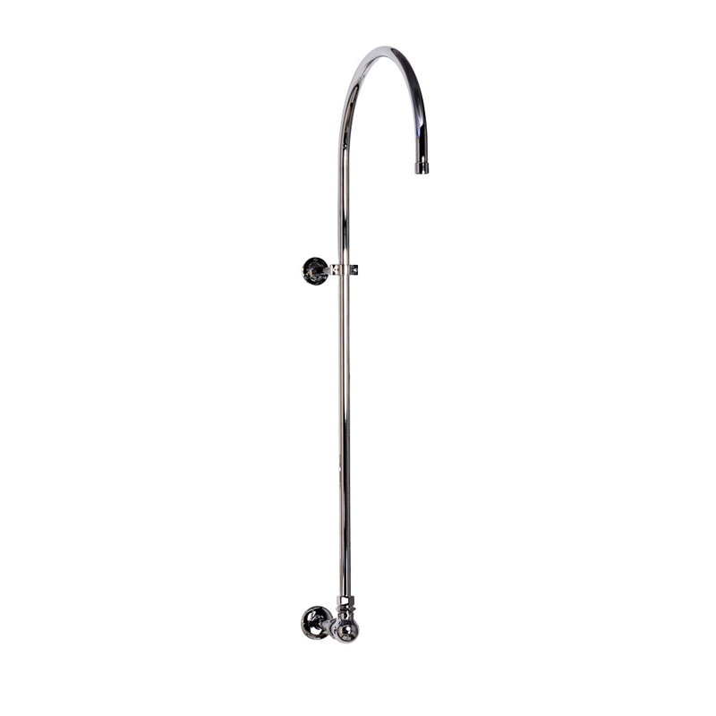 Assemblage de la base de l'élévateur mural Strom Living avec raccordement mâle de 1/2 po IPS au mur, Nickel mat