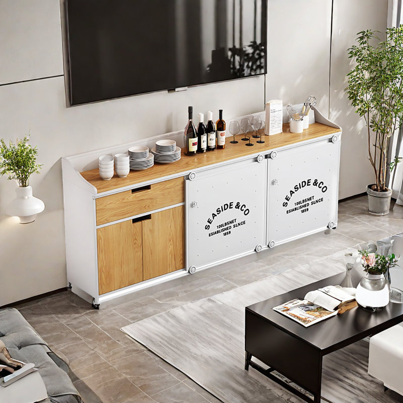 Buffet Erfan, Blanc, 35.43" H x 78.74" W x 15.74" D