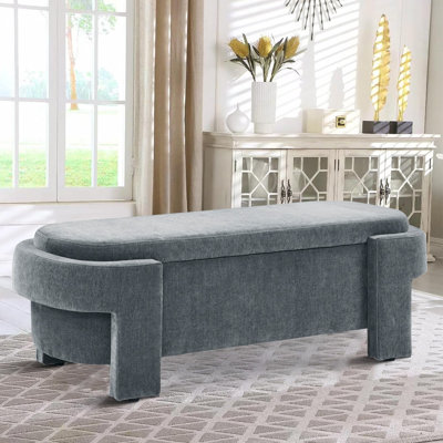 Aneeksha Chenille Upholstered Storage Bench by Latitude Run