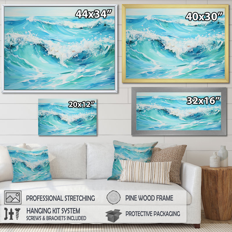 Ocean Charm II, impression sur toile, Toile tendue, H 16 po x l 32 po x P 1 po