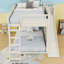 Lit mezzanine avec tablettes de rangement et glissoire-1149893322-1149893328