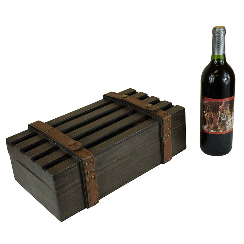 Barn Wood Double Wine Carrier