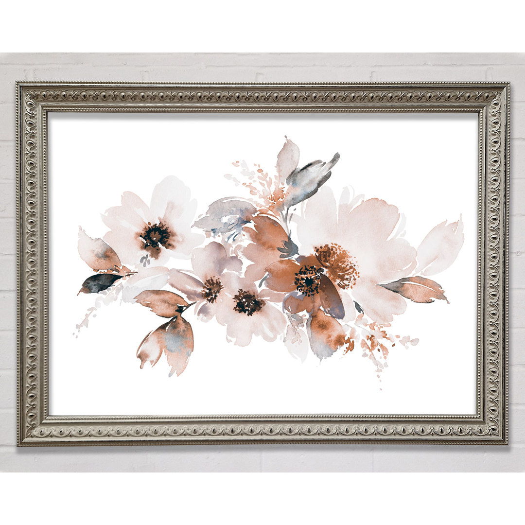 Blush Peach Flowers - Einzelner Bilderrahmen Kunstdrucke