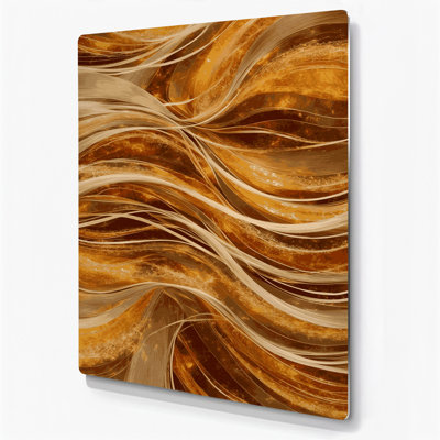 Digital Abstraction 8 Brown Metal Wall Art
