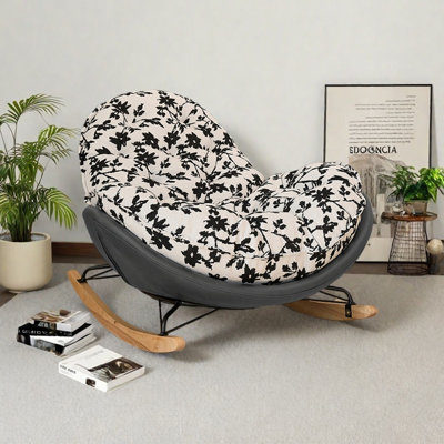Chaise berçante ergonomique en chenille