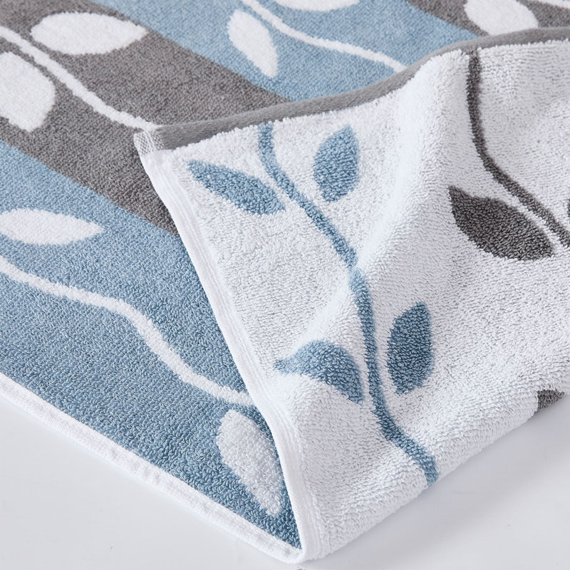  6 Piece 100% Cotton Towel Set, Blue
