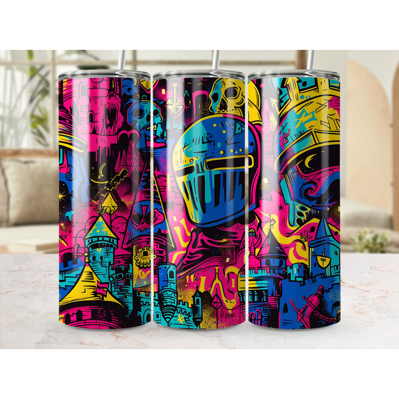 Choose Handmade Tumblers 591ml Vacuum Insulated Stainless Steel (18/8) Travel Tumbler with Straw
