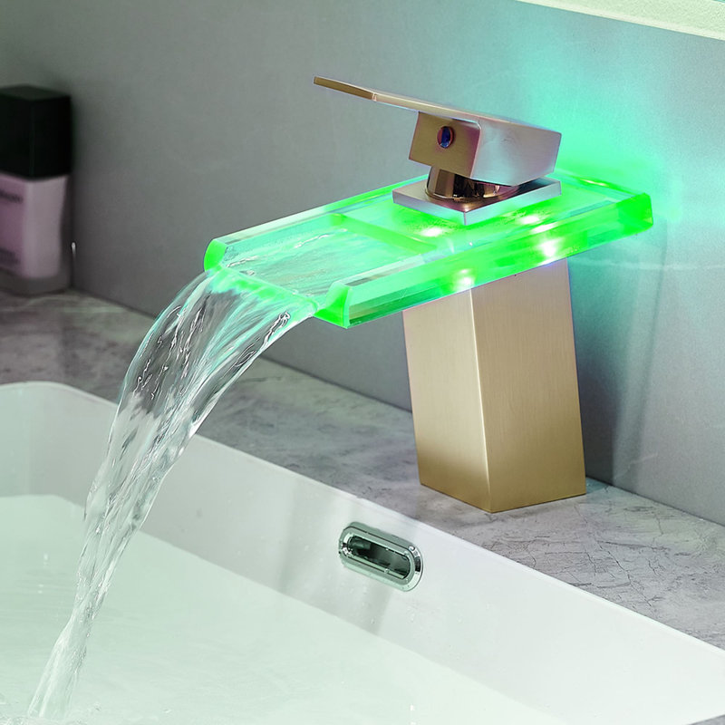 Single-Hole Single-handle Bathroom Faucet, Brushed Gold