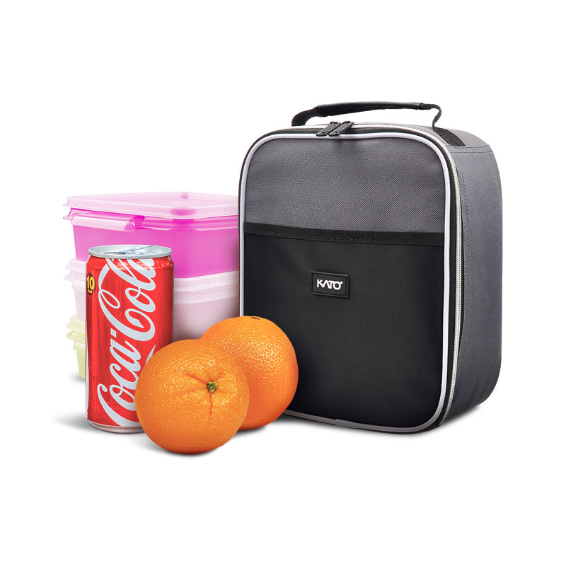 Petit sac-repas isolé Tirrinia, Noir