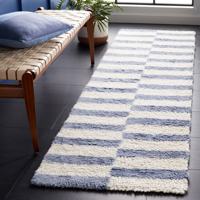 Tapis ivoire / bleu Vermont 555