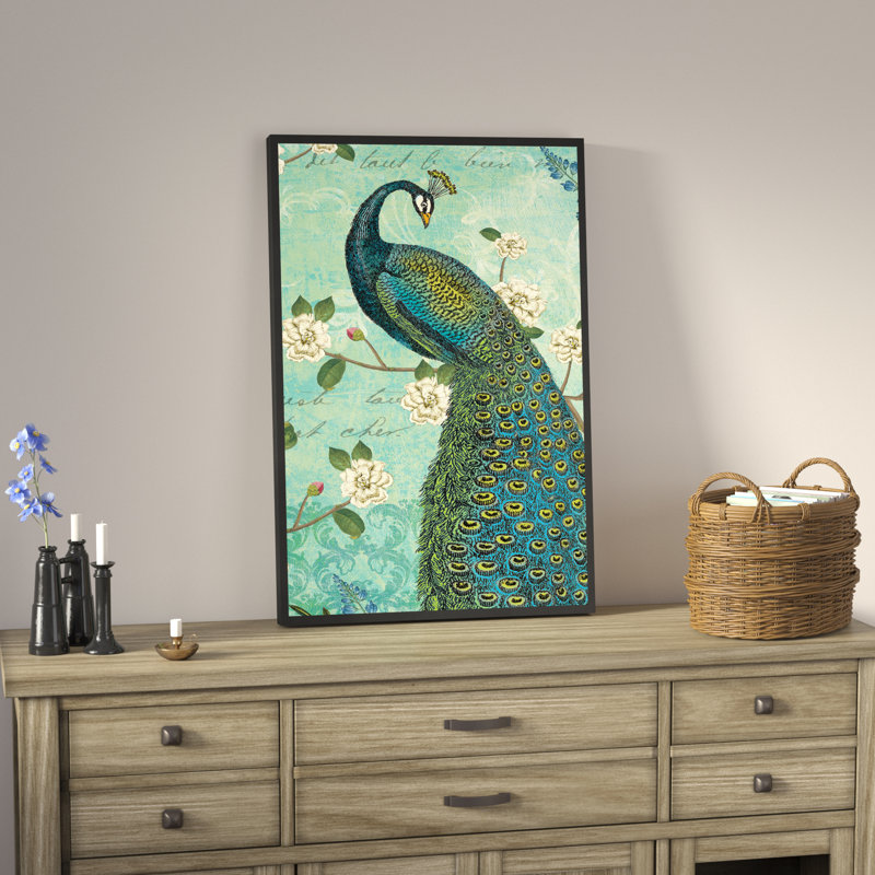 « peacock arbor iv », impression sur toile tendue encadrée, H 12 po x l 18 po x P 2 po