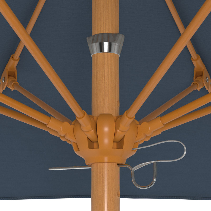 Parasol en bois de teck 7,5 pi, 96" H x 85" W x 85" D, Sapphire