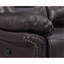Causeuse inclinable en cuir avec dossier en fibre