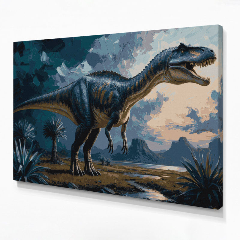«Dinosaur Seismosaurus Gray», art mural sur toile, H 16 po x l 20 po