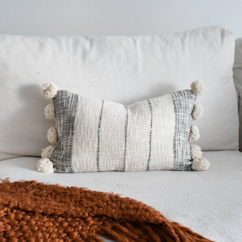  Wool Lumbar Rectangular Pillow Cover