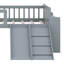 Twin Bed Frame With Storage Shelf, Wooden Bed Frame With Slide And Ladder-1040554657