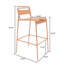 Extérieur (6) - Orange, fer, finition craquelée mate, pour patio et barbecue, conception à lattes en fer orange 6, craquelé, surface, style latte-920554018