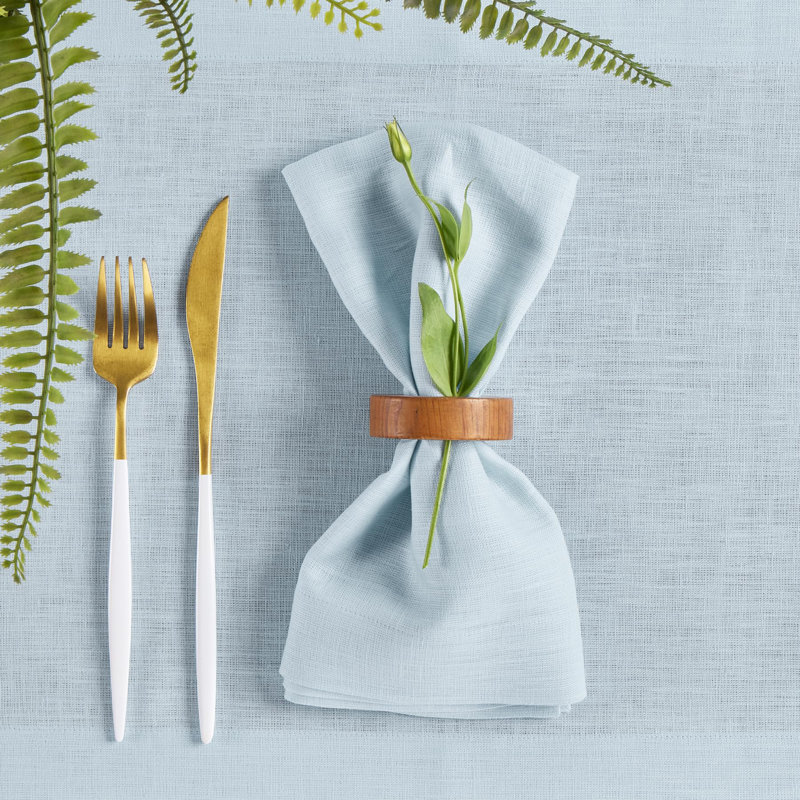 100% Pure Linen Dinner Napkins - Fete, Ice Water