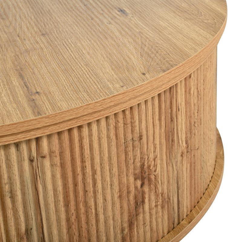 Table basse à plateau relevable moderne avec rangement caché 39,37 po Modern, Natural