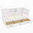 L-Shaped Bed Frame with Drawer and and Bookcase-179975648