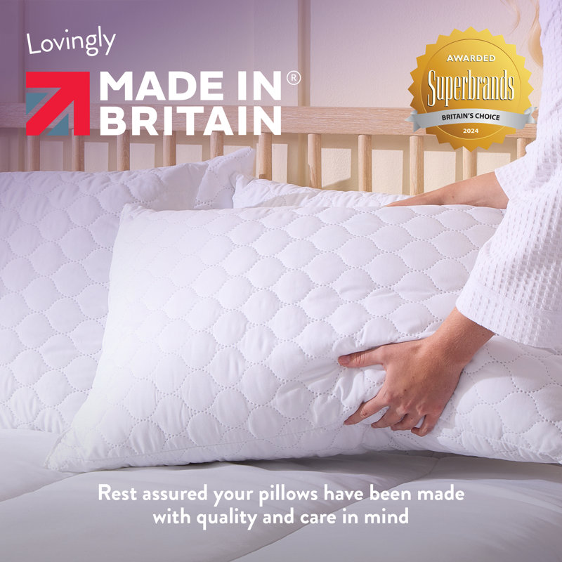 Sleep Soundly Rebound Machine Washable Pillow, Firm Support, 4 Pack