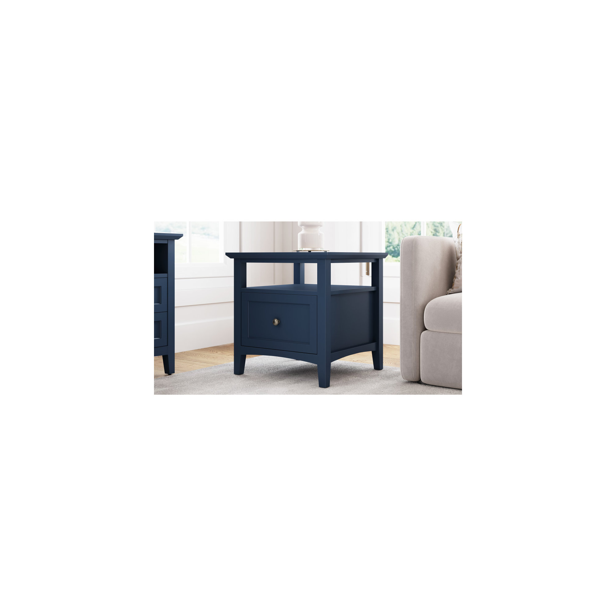 Renee Square End Table, Blue