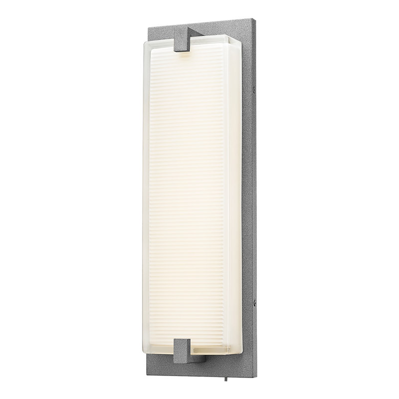 Applique murale encastrée à intensité variable avec interrupteur 5 couleurs 1550 lumens, Gris, H 18,60 po x l 6 po x P 5 po
