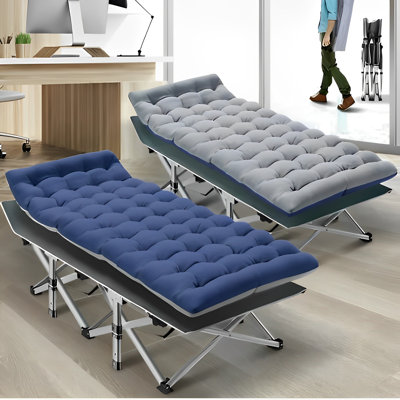 Lits de camping pliants avec matelas en coton, 600 lb