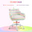Chaise de bureau Fluffy Unicorn avec dossier moyen et accoudoirs, base pivotante à 5 étoiles