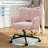 Swivel Arc Back Upholstered Vanity Chair With Tilt Function And Armrests-1014773728