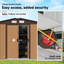 Remises spacieuses en métal, fabrication en acier durable, rangement extérieur moderne