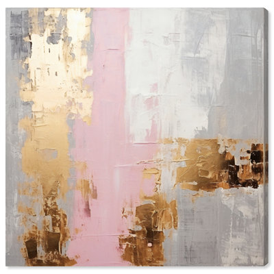 «One Shade Of Pink Glam», art mural abstrait par Art Remedy