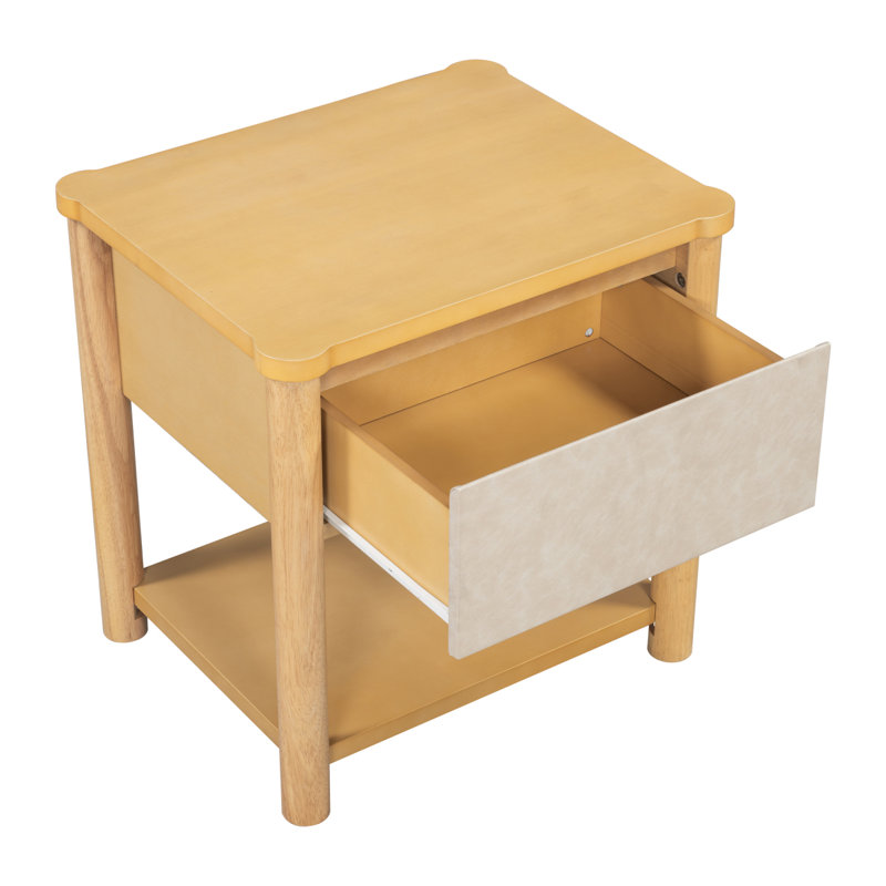 Ensemble de cadre de lit très grand moderne avec 2 tables de chevet, lit plateforme en bois beige avec tête de lit et tables de chevet assorties pour la chambre à coucher