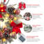 Couronne de Noël pré-éclairée à piles 24 pouces avec 30 lumières DEL pour l'intérieur et l'extérieur