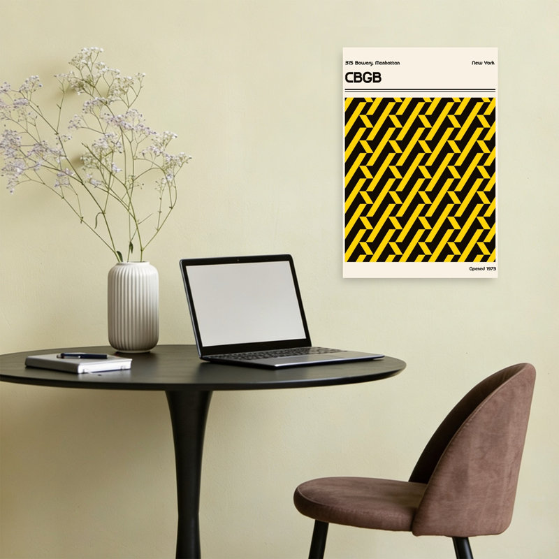 Geometric Optical Illusion Abstract Contemporary Wall Art Print, 60.96cm H x 40.64cm W