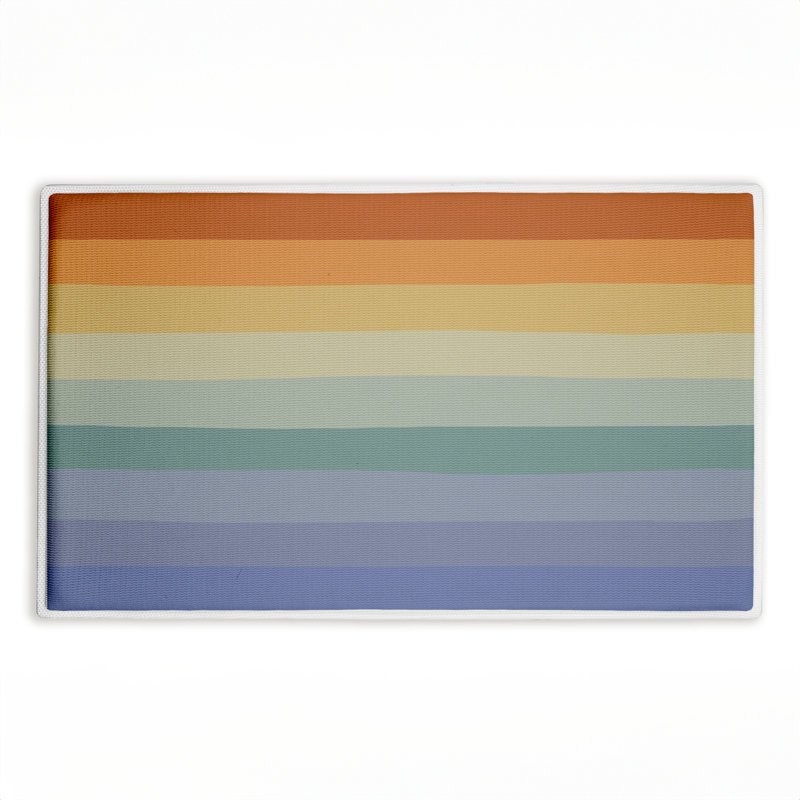 Tapis de bain et tapis de bain Rainbow Stripes