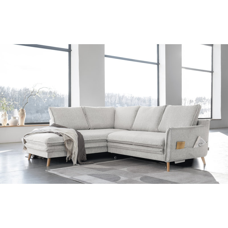 Charming Charlie Limited 6 Seater Sofa Bed, Left facing, Beige
